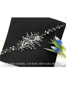 Artificial Crystal Decor Bridal Hair Band Boho Tiaras Valentine's Day Valentines