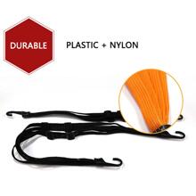 1入組橘色60cm2掛鉤通用頭盔繩索摩托車牛肉帶橡皮筋綁帶帶彈性彈力繩自行車電動電池車 - 橘色 - 查看 6
