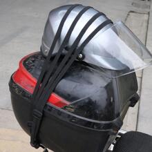 1入組橘色60cm2掛鉤通用頭盔繩索摩托車牛肉帶橡皮筋綁帶帶彈性彈力繩自行車電動電池車 - 橘色 - 查看 3