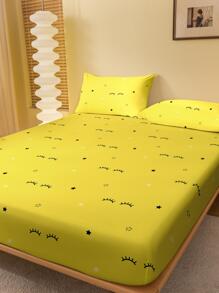 1 chiếc chăn trải giường giặt in họa tiết đơn giản thời trang, vỏ chống bụi thoáng khí cho phòng ngủ, đồ dệt gia dụng - Nhiều màu - Xem 1