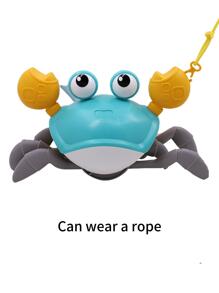 1 Set Juguetes De Baño De Cangrejo Azul Caminando En El Agua Con Cuerda Para Tirar, Juguetes De Agua Pequeños Para El Verano Para Niños En El Baño O Al Aire Libre (se Puede Tirar Usando Una Cuerda, La Cuerda Es Aleatoria) - Azul - Ver 8