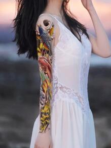 1入組龍和彩色錦鯉魚紋充分手臂臨時紋身貼 - 彩色 - 查看 3