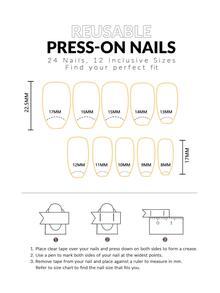 Nâng tầm phong cách của bạn với 24 chiếc Bộ móng tay giả họa tiết hình trái tim quan tài dài - Nhiều màu - Xem 7