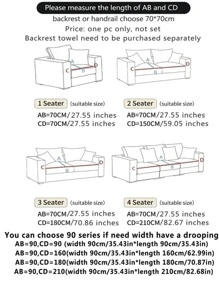 1pc Solid Color Sofa Towel