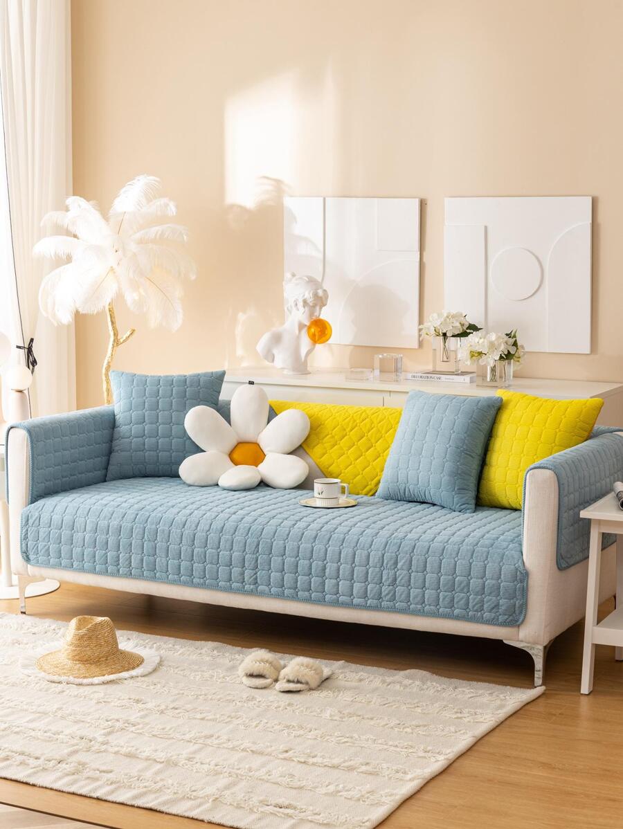 1入組素色沙發巾 - 薄荷藍 - 查看 1