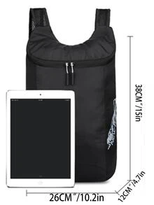 Dedoo Men's Travel Simple Solid Color Lightweight Waterproof Large Capacity Backpack School Backpack Back To School Laptop Backpack Black Bag - Black - View 7