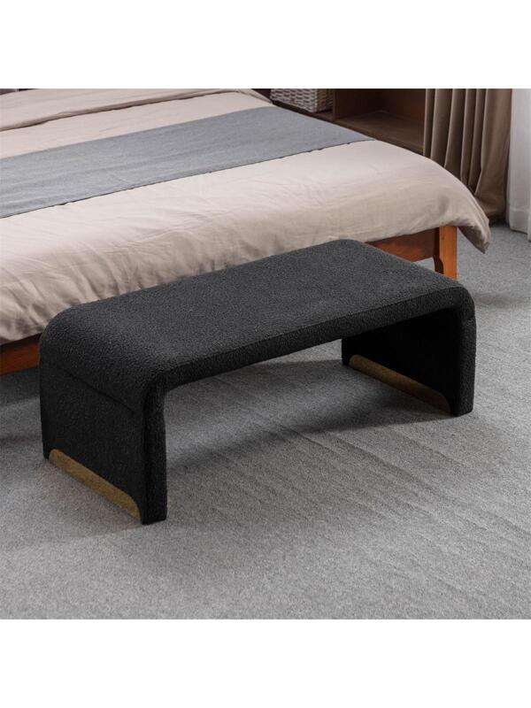 New Boucle Fabric Loveseat Ottoman Footstool Bedroom Bench Shoe Bench