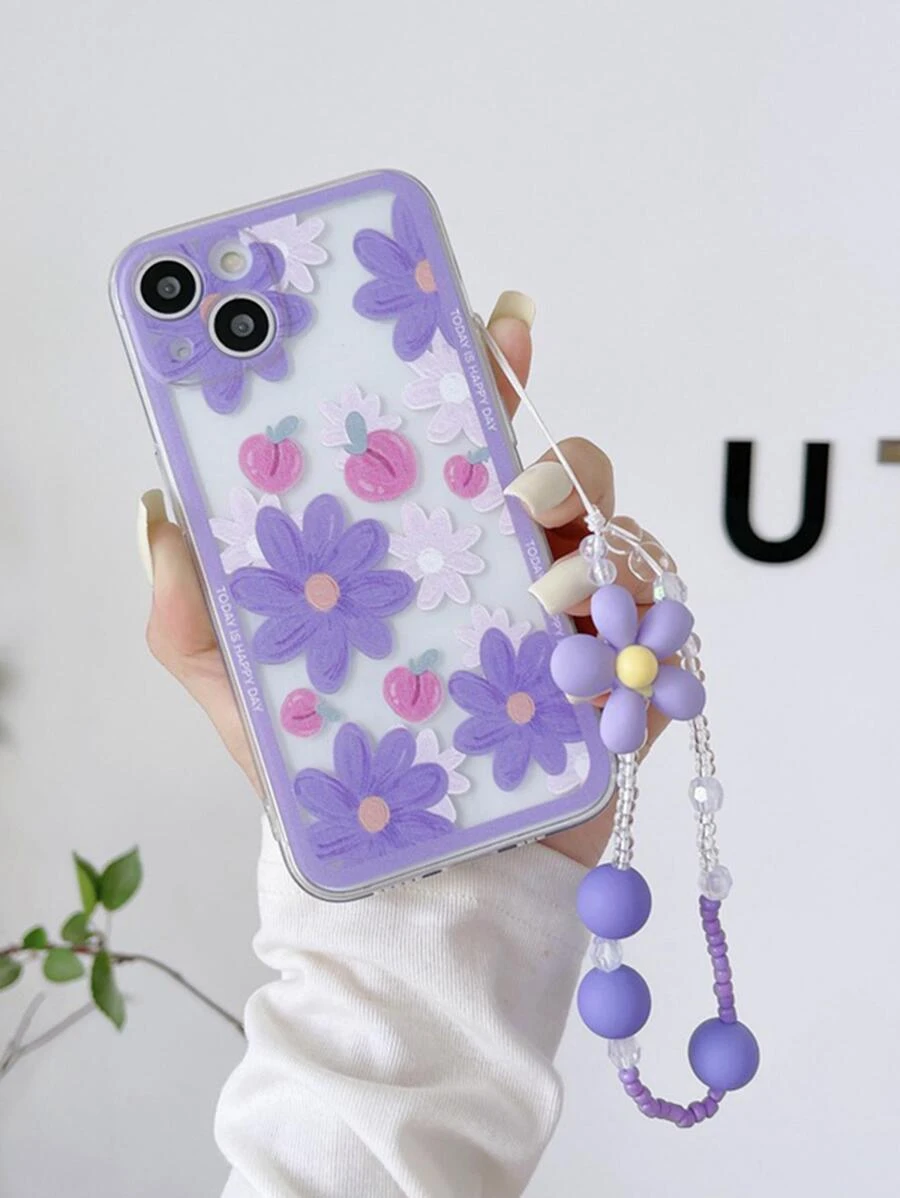 Ốp điện thoại mùa hè họa tiết hoa và đào, kèm dây đeo, tương thích với iPhone 15/15 Pro/15 Plus/15 Pro Max/14/14 Plus/14 Pro/14 Pro Max/11 Pro Max/12/12 Pro/12 Pro Max/13/13 Pro/13 Pro Max/11/11 Pro và tương thích với Samsung S24uu, S24+, S24, phiên bản quốc tế, không phải phiên bản nội địa. - Nhiều màu - Xem 1