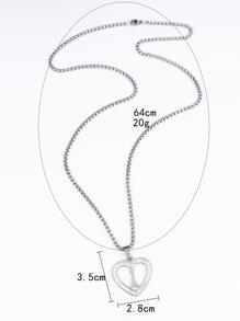 1 pièce Collier En Acier Inoxydable Fête Couronne , Arbre Feuille , Palmier , À Pendentif Cœur , Romantique couples Cadeau Pour date