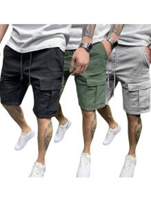 MURAMASA Bermuda Cargo Hombre Casualvarios Bolsillos - Negro - Ver 5