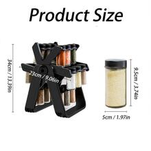 1pc Rotatable Spice Jar - Black - View 3