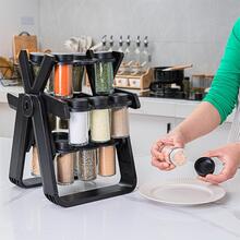 1pc Rotatable Spice Jar - Black - View 2