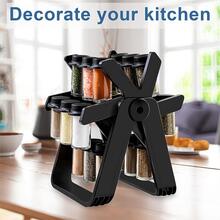 1pc Rotatable Spice Jar - Black - View 7