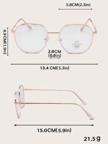 TR Geometric Frame Eyeglasses - Pink - View 2