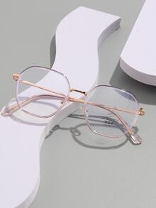TR Geometric Frame Eyeglasses - Pink - View 1