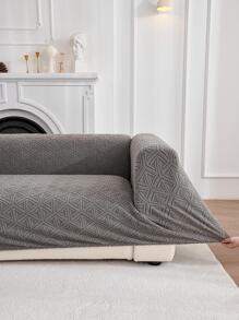 1 tấm bọc ghế sofa màu đàn hồi - Màu xám đen - Xem 3