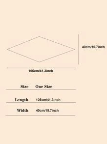 1pc Crushed Silk Scarf Multi-use Tie Up Headband Hairband - White - View 3