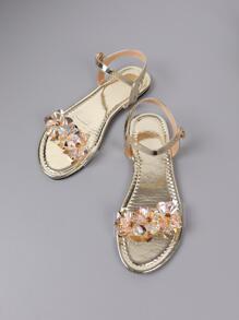 Sandalias Doradas Elegantes Para Mujeres - Dorado - Ver 8