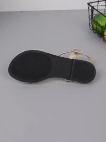 Sandalias Doradas Elegantes Para Mujeres - Dorado - Ver 10