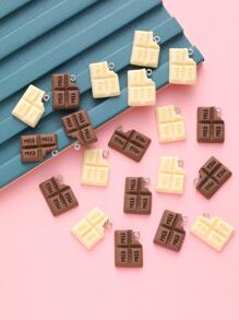 20pcs Random Color Chocolate Chunk Resin DIY For Bracelets, Necklaces, Earrings, Hair Clips, Bag Charms, Keychains, And Other Jewelry Accessories - Multicolor - View 3