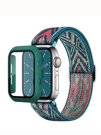 鋸齒圖案錶帶和保護殼適用於Apple Watch