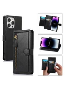 Magnetic Wallet Phone Case Compatible With iPhone15/15Plus/15Pro/15Promax