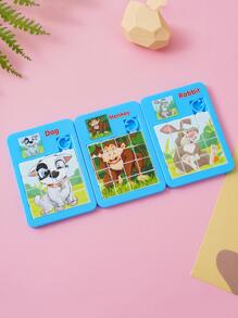 1入組隨機地有圖案的卡通創意七巧板 - 彩色 - 查看 4