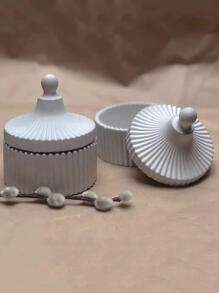 1 Khuôn silicon thiết kế hộp lưu trữ tròn - trắng - Xem 7