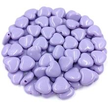 20入組/包心形糖果彩色散珠適用於珠寶製作,手環,DIY手機鏈條裝飾,奶油質感素色彩色亞克力珠子 - 紫色 - 查看 1