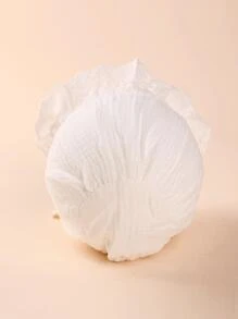 1 件装 6-24 个月女婴/男婴太阳帽，百搭公主风格宽边防紫外线透气轻薄婴儿帽，四季皆宜 - 白色 - 查看 3