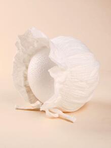 1 件装 6-24 个月女婴/男婴太阳帽，百搭公主风格宽边防紫外线透气轻薄婴儿帽，四季皆宜 - 白色 - 查看 6