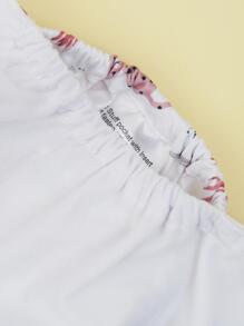 Coola Peach 3入組嬰兒兔子&蝴蝶樣式布尿布&3入組尿布村里適用於日常生活 - 淺粉色 - 查看 6