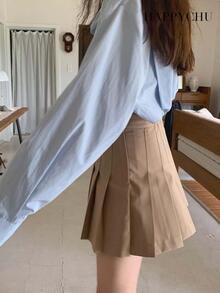 Women Skirts - Khaki - View 2