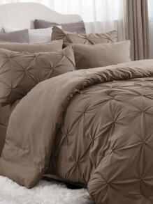 Bedsure Summer Vacation Bedding Set (Holiday Essentials), Comforter Set - Bed In A Bag 5/7 Pieces, Pintuck Beddding Sets Bed Set With Cooling Comforters, Sheets, Pillowcases & Shams, Twin XL Comforter Set, Soft Bedding Set Gift For Graduation/Vacation/Birthday Decoration/Back To School, For Room Decor, Home Decor, Bedroom Decor, Dorm Decor, Father's Day Gift - Braun - Übersicht 2