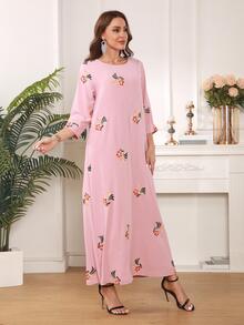 Robe Tunique Imprimé Floral - Rose bonbon - Voir 9