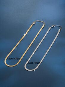 2 chiếc Dây chuyền bằng thép không gỉ thanh lịch Vòng cổ người bạn thân nhất, Phụ kiện cặp đôi ngày lễ dành cho nữ - Nhiều màu - Xem 3