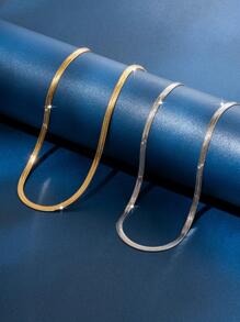 2 chiếc Dây chuyền bằng thép không gỉ thanh lịch Vòng cổ người bạn thân nhất, Phụ kiện cặp đôi ngày lễ dành cho nữ - Nhiều màu - Xem 1