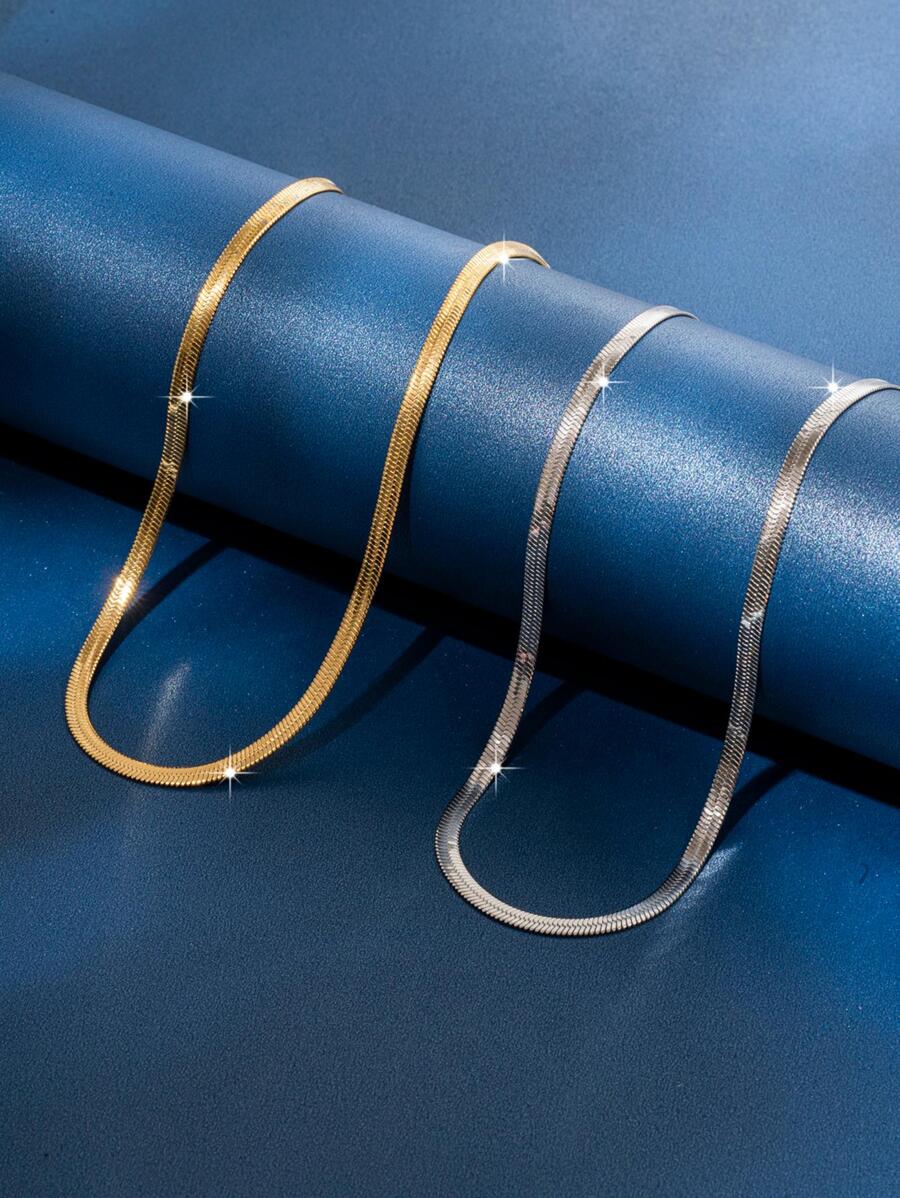 2 chiếc Dây chuyền bằng thép không gỉ thanh lịch Vòng cổ người bạn thân nhất, Phụ kiện cặp đôi ngày lễ dành cho nữ - Nhiều màu - Xem 1