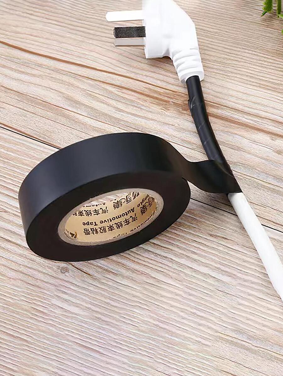 1 cuộn Băng PVC, Băng cách điện chống nước màu đen tối giản cho gia đình - màu đen - Xem 1