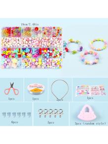 DIY兒童拼圖珠玩具24格，女孩可以自己製作珠子 - 彩色 - 查看 4