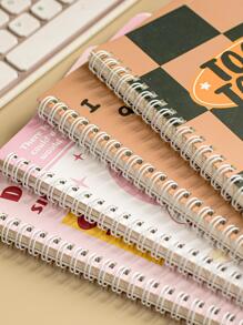 MOKA al azar con dibujos animados Funda A5 Cuaderno espiral , forro Bloc - Multicolor - Ver 6