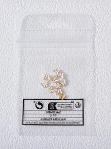 10Pcs White Butterfly Shaped Zinc Alloy Decorations Diy Nail Charms Nail Gems Nail Supplies Nails