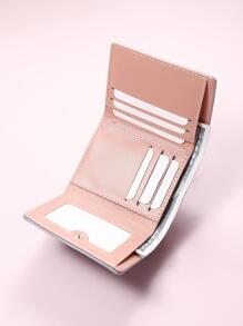 High Quality Girl Iron Frame Wallet, Cartoon Cat Short Purse - Baby Blue - View 6