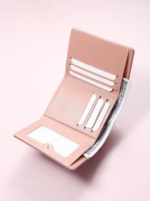 High Quality Girl Iron Frame Wallet, Cartoon Cat Short Purse - Mauve Purple - View 6