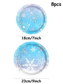 8入組雪花圖案派對 - 彩色 - 查看 2