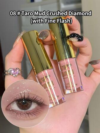 Cappuvini 液體眼影,1入組持久珠光防水不易脫妝眼影棒帶精細閃光