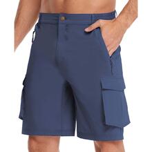 Men Flap Pocket Side Cargo Shorts - Màu Xám nhạt - Xem 10