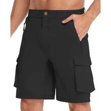 Men Flap Pocket Side Cargo Shorts - Màu Xám nhạt - Xem 9