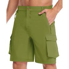 Men Flap Pocket Side Cargo Shorts - Màu Xám nhạt - Xem 8