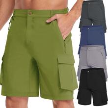 Men Flap Pocket Side Cargo Shorts - Màu Xám nhạt - Xem 1